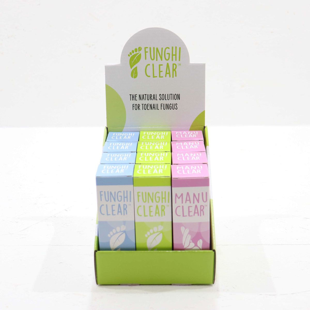 Mix Display FunghiClear™, FunghiClear™ DeoSpray en ManuClear